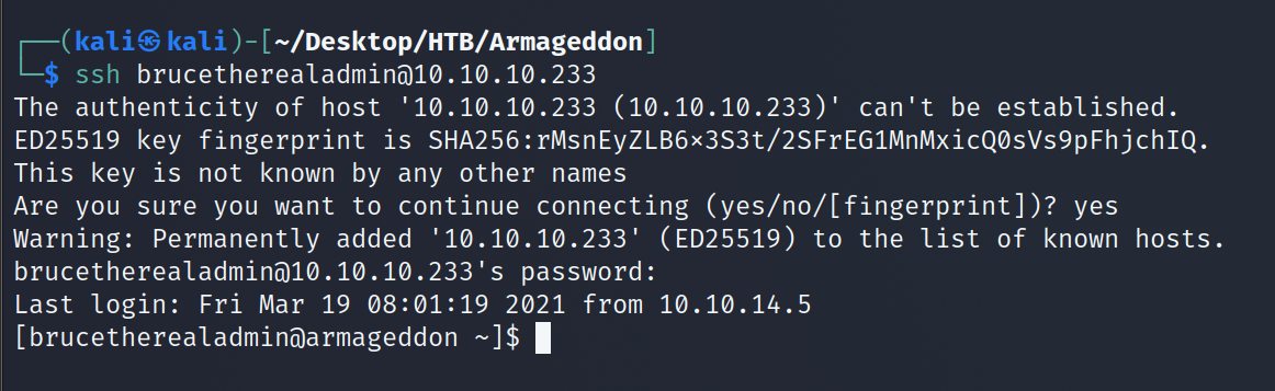 SSH login