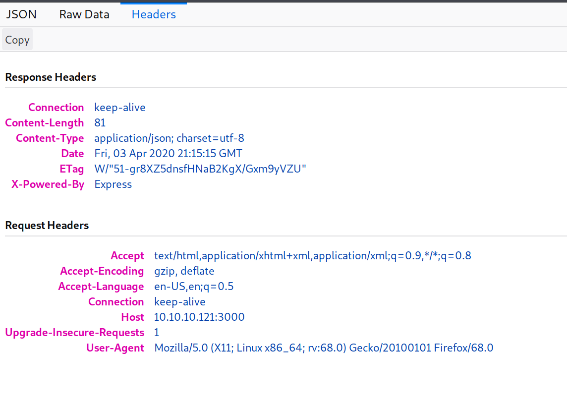 X-Powered-By Express header