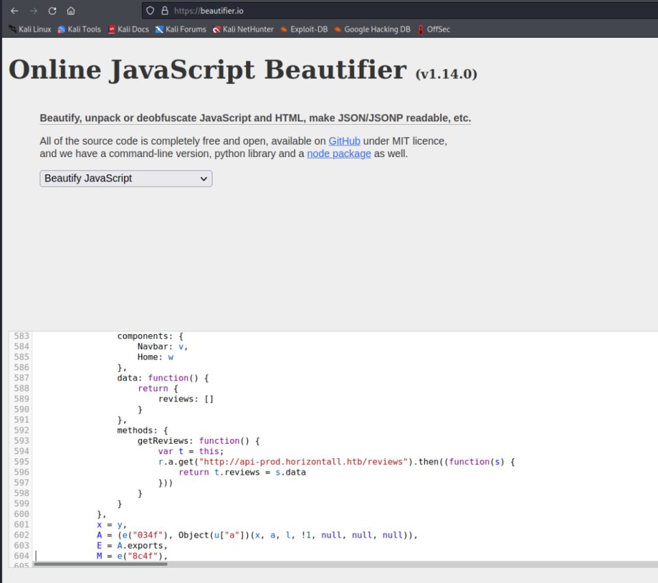 api-prod.horizontall.htb endpoint