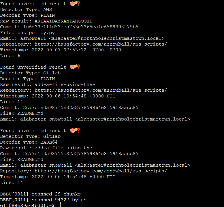 Trufflehog CLI Git