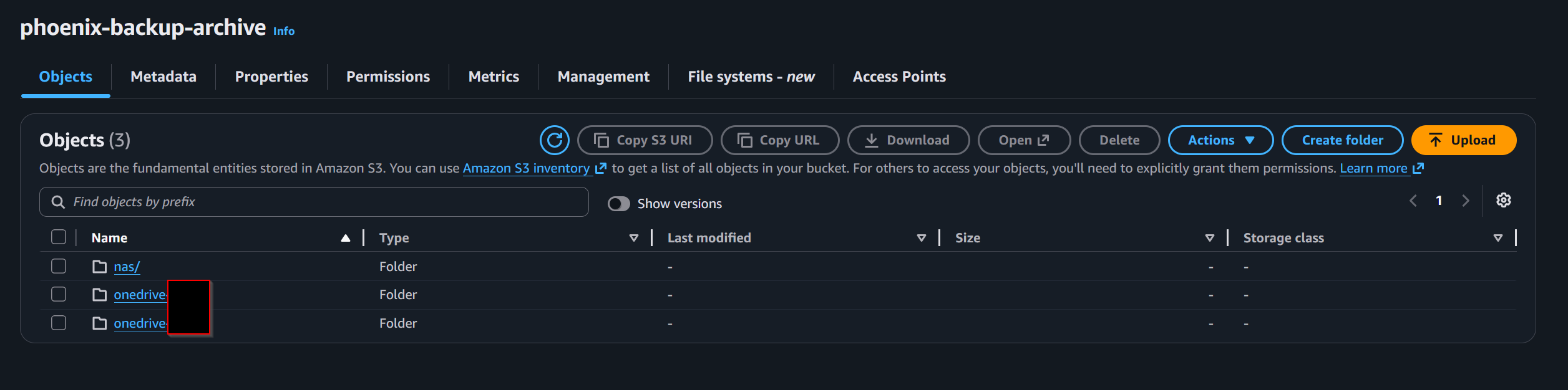 AWS S3 bucket layout for Project Phoenix Rebuilding